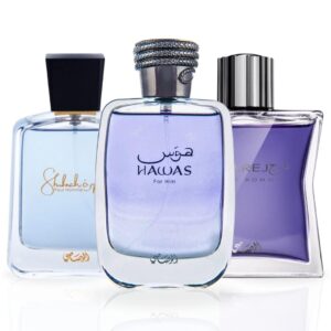 RASASI Arabian Perfume for Men Hawas, Daarej Eau De Parfum Men 100ML(3.4 OZ) Shuhrah 90ML | Long-Lasting perfumes, Elevate Your Aura With These Masculine Scents. (Bundle)