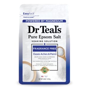 Dr Teal’s Pure Epsom Salt Soak, Fragrance Free, 4 lbs