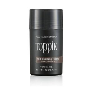 Toppik Hair Building Fibers, Dark Brown Hair Fibers, Hair Thickener for Thinning Hair, Hair Care to Create the Appearance of Thicker Hair, 0.42 OZ Bottle For Unisex