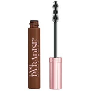 L’Oreal Paris Makeup Voluminous Lash Paradise Mascara, Voluptuous Volume, Intense Length, Feathery Soft Full Lashes, No Flaking, Smudging or Clumping, Latte Brown, 0.28 Fl Oz