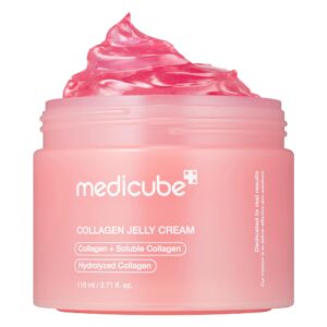 medicube Collagen Jelly Cream- Niacinamide & Freeze-Dried Hydrolyzed Collagen – Boosts skin’s barrier hydration and gives 24h Glow & Lifted Look – No artificial color, Korean skincare (3.71 fl.oz.)
