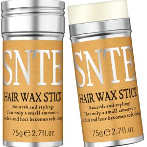 Samnyte Hair Wax Stick, 2PCS Wax Stick for Hair Slick Stick, Hair Wax Stick for Flyaways Hair Gel Stick Non-greasy Styling Cream for Fly Away & Frizz Hair