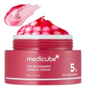 medicube TXA+Niacinamide Capsule Cream as the next step for after spot care|Ultimate Dual Radiance Moisturizer|Uneven Skin Tone, Texture, Hydration|Tranexamic Acid&Niacinamide|Korean Skincare|1.94oz