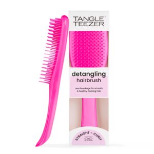 Tangle Teezer Ultimate Detangler Hairbrush for Wet & Dry Hair, Eliminates Knots & Reduces Breakage for All Hair Types, Runway Pink