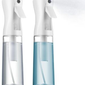 2 Pack Continuous Spray Bottles – Ultra Fine Mist Sprayer | Water Spray Bottle For Hair Mister Spray Bottle | Hair Spray Bottles For Hairstyling, Cleaning, Salons – 2pk 6.8 OZ / 200 ML