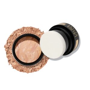 LAURA GELLER NEW YORK Award-Winning Baked Balance-n-Brighten To Go Travel Size Color Correcting Powder Foundation – Light – Buildable Light to Medium Coverage – Demi-Matte Natural