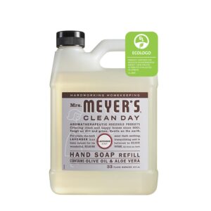 MRS. MEYER’S CLEAN DAY Liquid Hand Soap Refill, Cruelty Free and Biodegradable Formula, Lavender Scent, 33 Fl Oz (Pack of 1)