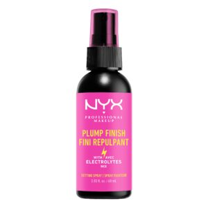 NYX PROFESSIONAL MAKEUP Makeup Setting Spray – Plump Finish, Long-Lasting Face Mist with Vitamins and Electrolytes, Vegan Formula