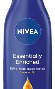 NIVEA Essentially Enriched Body Lotion for Dry Skin, 16.9 Fl Oz Pump Bottle