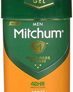 Mitchum Antiperspirant Deodorant Stick for Men, Triple Odor Defense Gel, 48 Hr Protection, Dermatologist Tested, Sport,green 2.25 oz (pack of 2)