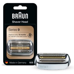 Braun Series 9 Electric Shaver Replacement Head – 92S – Compatible with all Series 9 Electric Razors 9290cc, 9291cc, 9370cc, 9293s, 9385cc, 9390cc, 9330s, 9296cc