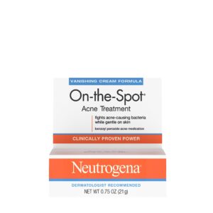 Neutrogena On-The-Spot Acne Treatment Gel with Benzoyl Peroxide – Gentle Face Acne Medicine for Acne Prone Skin, 0.75 oz