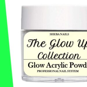SHEBA NAILS Glow In The Dark Acrylic Powder The Glow Up – 1OZ. – #Highlight