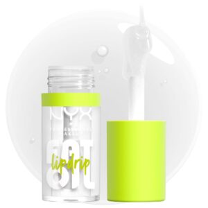 NYX PROFESSIONAL MAKEUP Fat Oil Lip Drip, Moisturizing Lip Oil Gloss, Vegan Tinted Formula, Up to 12 HR Hydration – My Main (Clear)