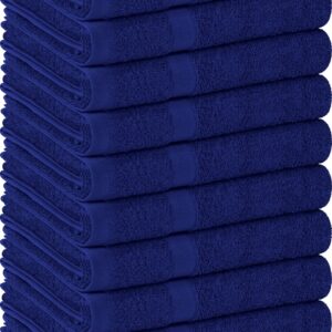 Utopia Towels, Salon Towel, Pack of 12, Not Bleach Proof, 16 by 27 Inches, Highly Absorbent Cotton Towels for Hand, Gym, Beauty, Spa, and Home Hair Care, Royal Blue