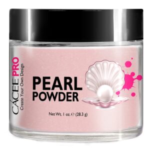 Acrylic Powder for Nails> Pearl Color Nail Art> 1oz Jar by Cacee> For Professional Acrylic Nail Kit> Premix of Pigments> Pearlescent & Metallic Effects (Pastel Pink #21)