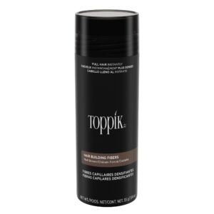 Toppik Hair Building Fibers, Medium Brown, 55g Fill In Fine or Thinning Hair Instantly Thicker, Fuller Looking Hair 9 Shades for Men Women