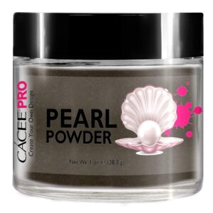 Acrylic Powder for Nails> Pearl Color Nail Art> 1oz Jar by Cacee> For Professional Acrylic Nail Kit> Premix of Pigments> Pearlescent & Metallic Effects (Mocha Brown #47)
