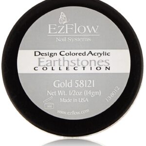 EZ Flow Earthstone Colored Powders Gold False Nails> 0.5 Ounce