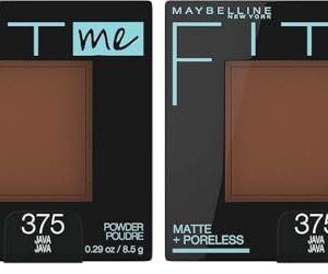 Maybelline Fit Me Matte + Poreless Pressed Face Powder Makeup, Java, 1 Count (Pack of 2)