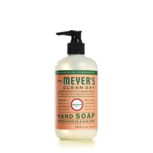MRS. MEYER’S CLEAN DAY Hand Soap, Made with Essential Oils, Biodegradable Formula, Geranium, 12.5 fl. oz