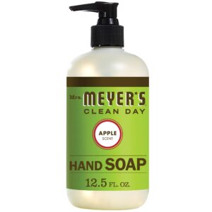 Mrs. Meyer’s Clean Day Liquid Hand Soap, Cruelty Free and Biodegradable Formula, Apple Scent, 12.5 oz