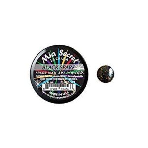 Mia Secret Professional Spark Collection Acrylic Powder 1/4 oz (Pick Your Color) (Black Spark)