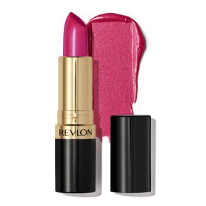 Revlon Super Lustrous Lipstick, Creamy Formula For Soft, Fuller-Looking Lips, Moisturized Feel, 657 Fuchsia Fusion, 0.15 oz