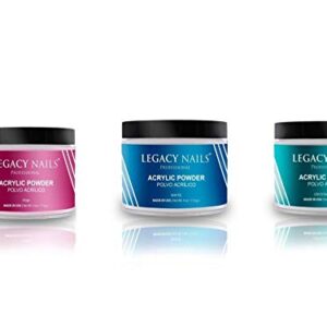 Legacy Nails Acrylic Powder 4 oz Clear> Pink &. White (All 3 Colors)