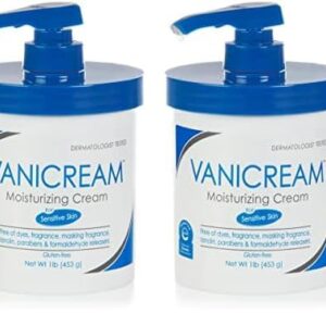 Vanicream Moisturizing Skin Cream with Pump Dispenser – 16 fl oz (1 lb) – Moisturizer Formulated Without Common Irritants for Those with Sensitive Skin (Pack of 2)