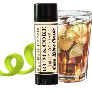 Rum and Coke Lip Balm funny gift for rum cola cocktail drinker stocking stuffer for men and women man chapstick unique