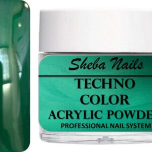 SHEBA NAILS Satin Color ACRYLIC Powder Collection – 1 oz. – SATIN GREEN