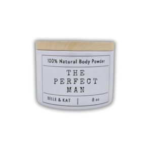 Body Dusting Powder for Men & Women – Scented The Perfect Man – 8oz Container with Lid