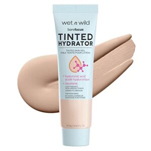 Wet n Wild Bare Focus Tinted Hydrator Matte Finish, Medium, Oil-Free, Moisturizing Makeup | Hyaluronic Acid | Sheer To Medium Coverage