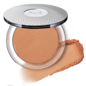 PUR Beauty 4-in-1 Pressed Mineral Makeup Powder Foundation with SPF 15 – Concealer & Finishing Compact Pressed Powder for Face – Buildable Medium to Full Coverage Foundation Powder (Medium Tan)
