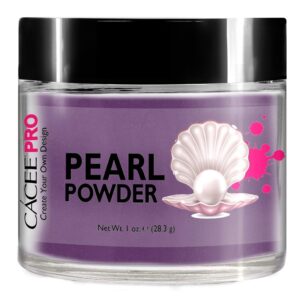 Acrylic Powder for Nails> Pearl Color Nail Art> 1oz Jar by Cacee> For Professional Acrylic Nail Kit> Premix of Pigments> Pearlescent & Metallic Effects (Grape Purple #38)
