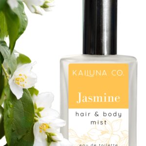 Jasmine Natural Hair & Body Mist Spray, Pure Essential and Fragrance Oils, Alcohol-Free, Handmade in California, 0.5Fl Oz
