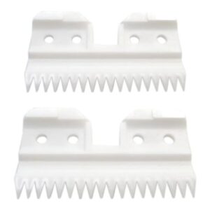 2024 New Updated Professional Replacement Blade Cutter for Oster Fast Feed, 18 Teeth Ceramic Moving Blade 2pcs