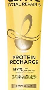 L’Oreal Paris Elvive Total Repair 5 Protein Recharge Leave In Conditioner Treatment and Heat Protectant, 5.1 Ounce