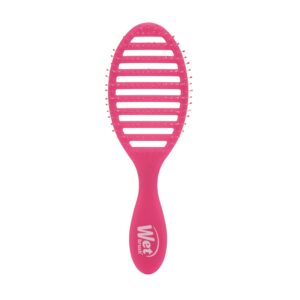 Wet Brush Speed Dry Hair Brush, Pink Frost – Vented Design & Soft HeatFlex Bristles Are Blow Dry Safe – Ergonomic Handle Manages Tangles – Pain-Free Hair Accessories