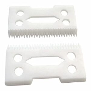 2 Holes Hair Clipper Blade Cutter Electric Clipper Blades Ceramic Blades for Wahl Shear Clipper Trimmer(White, 2 Pieces)