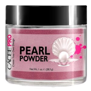Acrylic Powder for Nails> Pearl Color Nail Art> 1oz Jar by Cacee> For Professional Acrylic Nail Kit> Premix of Pigments> Pearlescent & Metallic Effects (Lilac Purple #14)