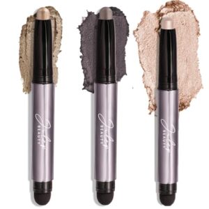 Julep Eyeshadow 101 Trio: Waterproof Cream-to-Powder Eyeshadow Sticks in Pearl Shimmer, Galaxy Grey & Silver Moonlight Shimmer – Long-Lasting, Easy Application – 3pc set
