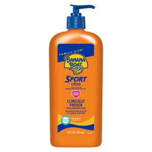 Banana Boat Sport Ultra SPF 50 Sunscreen Lotion Case | Lotion Sunscreen SPF 50, Sunblock, Oxybenzone-Free, Family Size, 12oz each (Pack of 12)