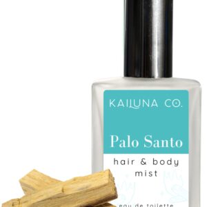 Palo Santo Natural Hair & Body Mist Spray, Pure Palo Santo Essential Oil, Alcohol-Free, Handmade in California, 0.5Fl Oz