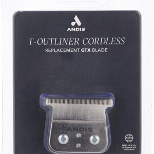 Andis 04555 Cordless T-Outliner Lithium Ion Replacement Deep Tooth GTX Blade – Carbon Steel