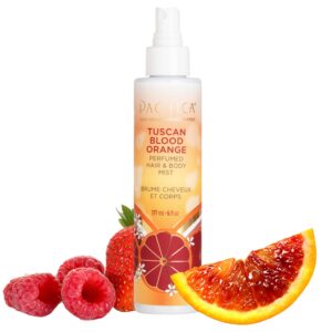 Pacifica Hair & Body Fragrance Mist – Tuscan Blood Orange – Sweet Citrus Scented Hair Perfume and Body Spray – Alcohol-Free, Long-Lasting Clean Fragrance, Vegan & Cruelty-Free, 6 Fl Oz
