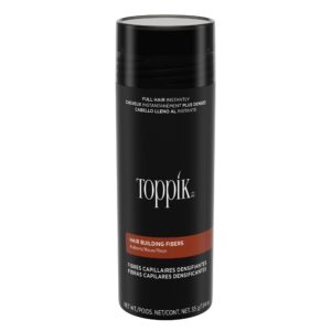 Toppik Hair Building Fibers – Fill In Fine or Thinning Hair – Instantly Thicker, Fuller Looking Hair – 9 Shades for Men & Women – 55g, Auburn, 1.94 Ounce (Pack of 1)