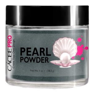 Acrylic Powder for Nails> Pearl Color Nail Art> 1oz Jar by Cacee> For Professional Acrylic Nail Kit> Premix of Pigments> Pearlescent & Metallic Effects (Anchor Grey #51)