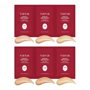 TIRTIR Mask Fit Red Cushion Foundation *Trial Kit* #Light Medium | Japan’s No.1 Choice for Glass skin, Long-Lasting, Lightweight, Buildable Coverage, Semi-Matte